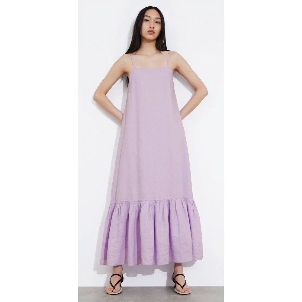 & Other Stories Lavender Spaghetti-Strap Maxi Dress